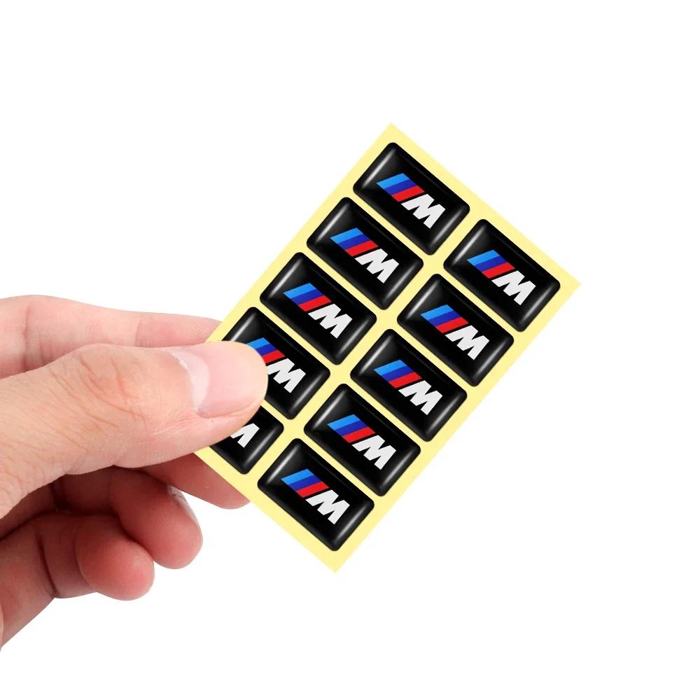 BAGE7 Car Sticker Hot 2025 Hot 10pcs Epoxy Drop Glue Car Body Steering Wheel Stickers For BMW M F31 E46 Performance X3 E90 E60 F30 E39