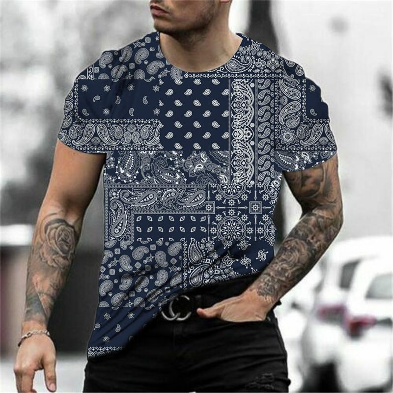 Fashion Paisley Graphics 3D Printed T-shirts Summer Trend Short Sleeve Casual Streetwear Oversized Cool T-shirts