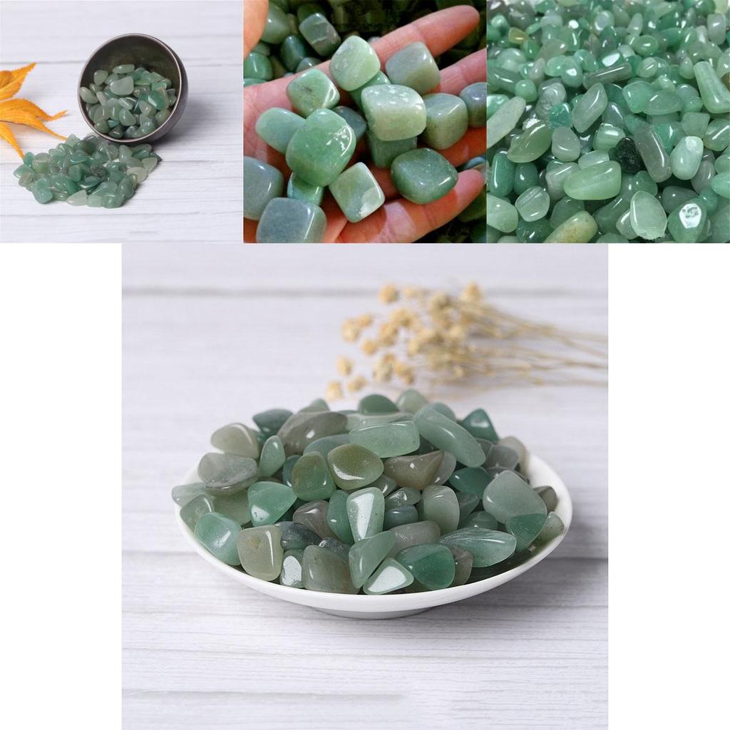 100g Natürlicher Grüner Aventurin Trommelsteine Quarzkristall Edelstein Für Einzigartige Heimdekoration