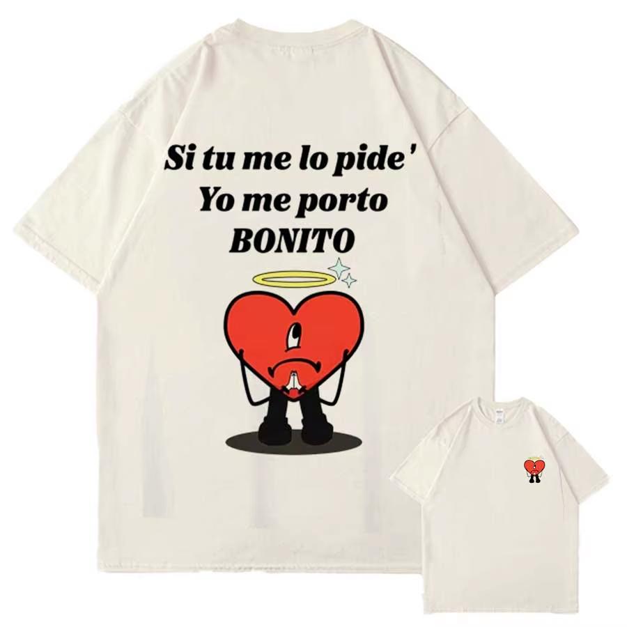 2026 Summer Fashion Trendy Tee Men Women Vintage Top Bad Bunny T-shirt For Men Women Debi Tirar Mas Fotos DTMF TOUR Cotton T Shirts Oversized Tops
