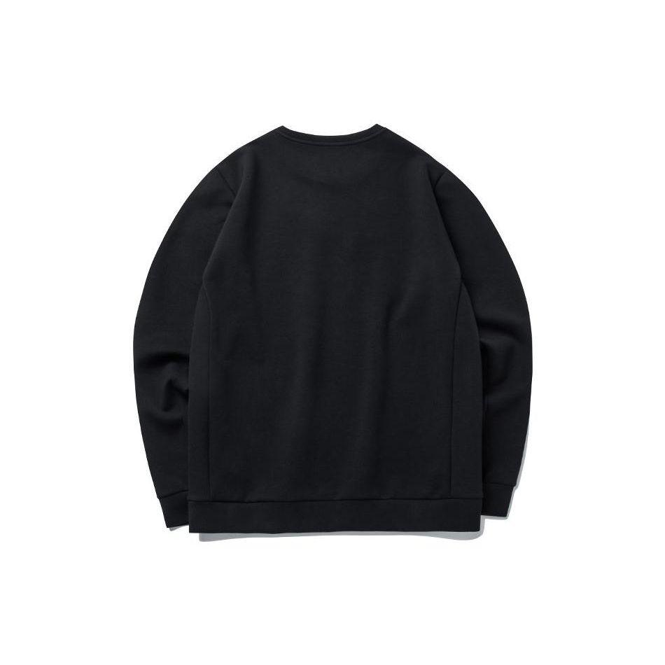 Anta Training Series Letter Round Neck Pullover Sweatshirt Men Sweatshirt Basic-Black 152217712-3