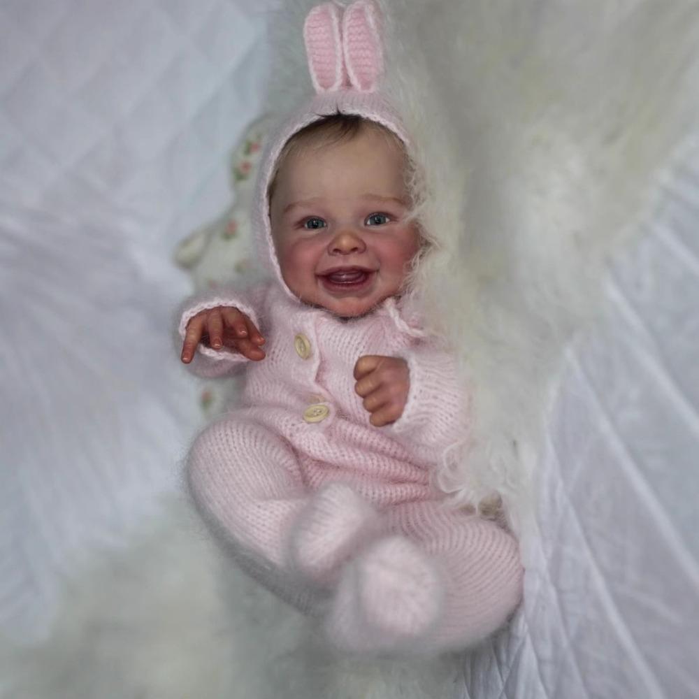 

Мягкая на ощупь 20 50см Кукла Реборн с тканевым телом Харпер, реалистичная, счастливая, улыбающаяся, имитация младенца, милая, как живая, куклы реборн для детей, игрушка для домика cloth body