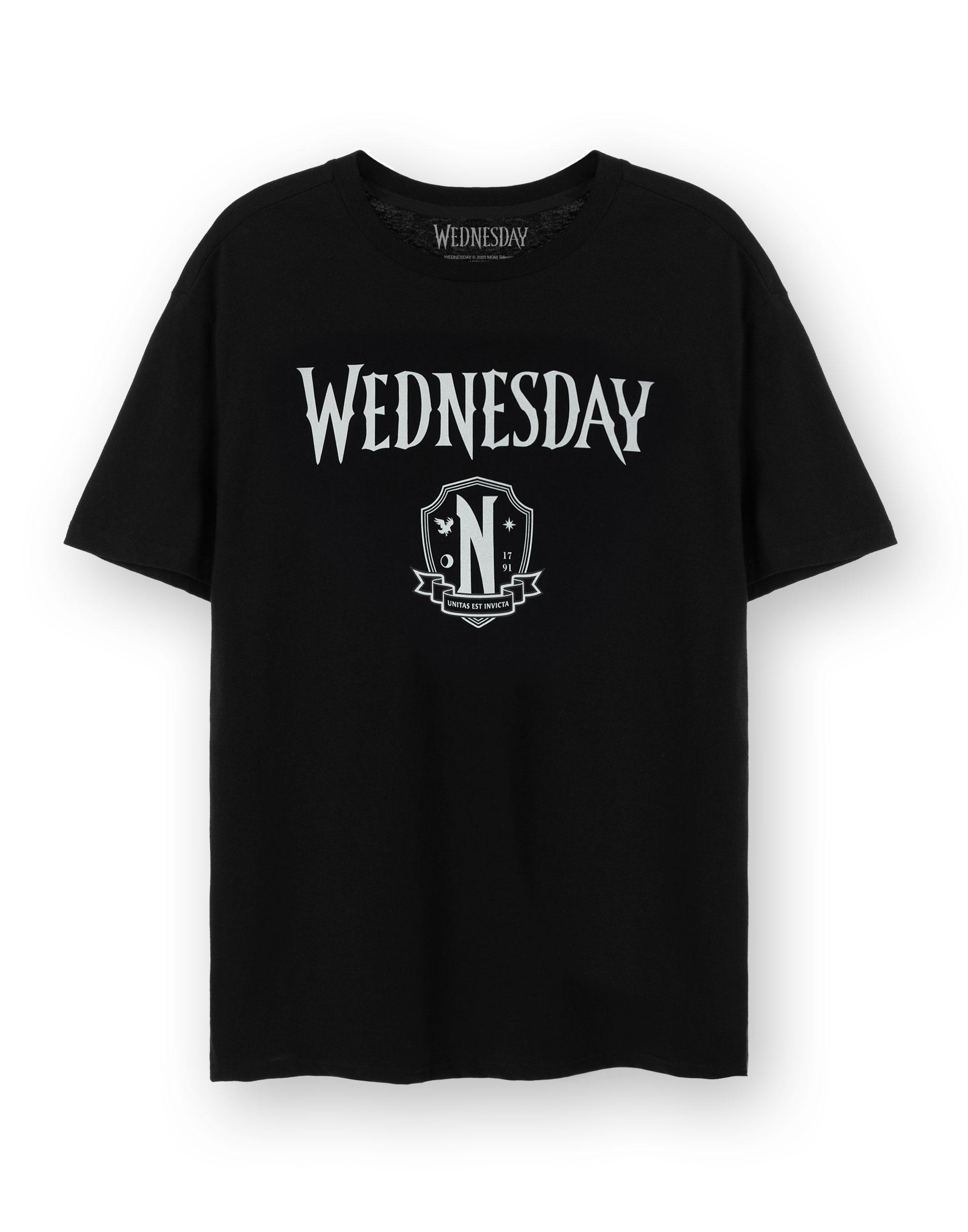 Wednesday Short Sleeved TShirt womens Black Official Merch M