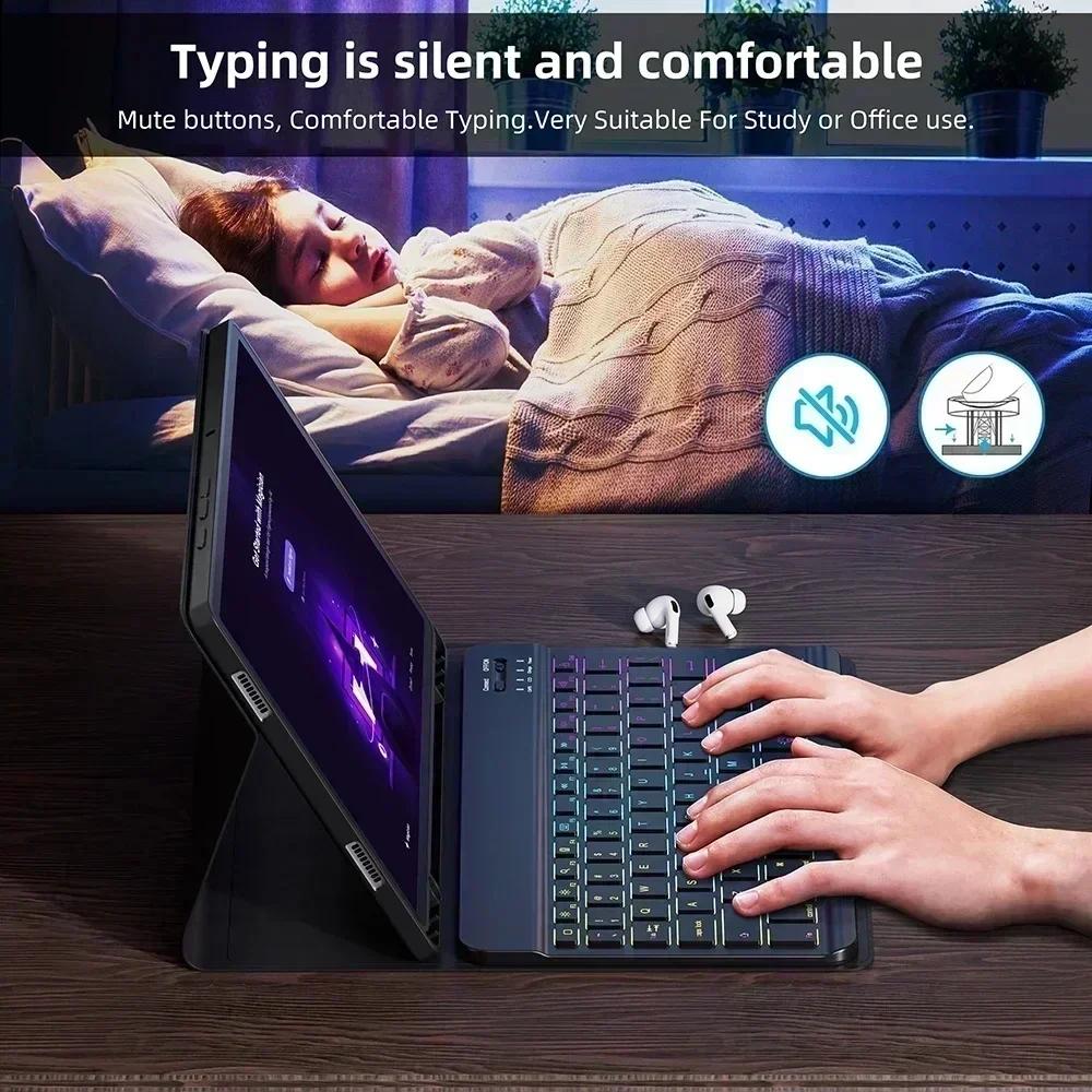 Backlight Keyboard Cover For Huawei MatePad SE 11 Inch AGS6-W00 Funda with Pencil Holder Detachable Bluetooth Keyboard Case