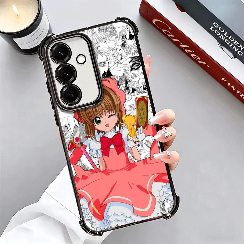 CardCaptor Sakura Anime Plating Phone Case For Samsung A17 A07 A37 A57 A16 A56 A15 A55 A14 A54 A13 A53 A26 A36 A25 A35 A24 A34 A