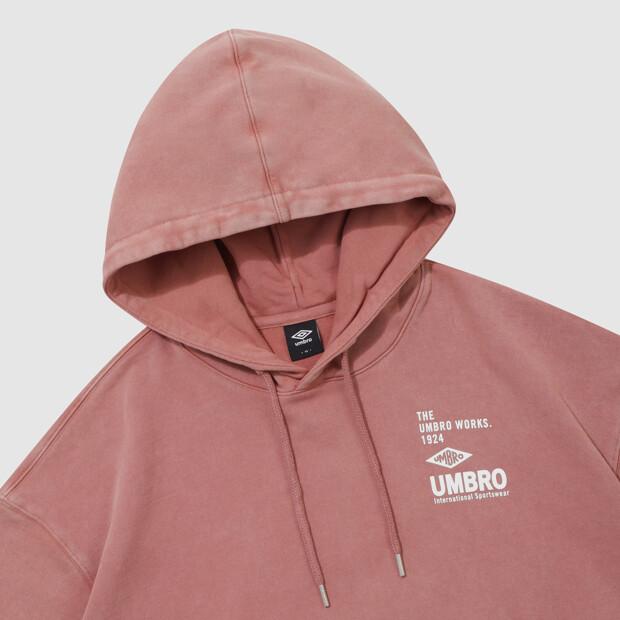 Hbl Um Grey Vintage Applique Hoodie Pink Ur121Chd21 (B Type)