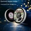 Smart Digital Badge 1.7-inch HD Display Dynamic Electronic Badges HD Text Digits Pattern Display Badge Decorative Pendant
