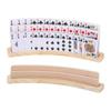 ABWR-2Set Curved Wooden Playing Cards Holder Tray Rack Organizer Solid Card Holder For Bridge Canasta Strategy Card Playing