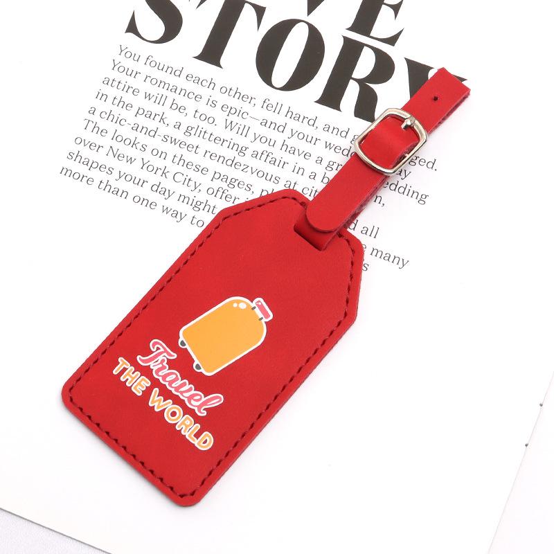 PU Leather Luggage Tag Holder for Suitcases and Backpacks