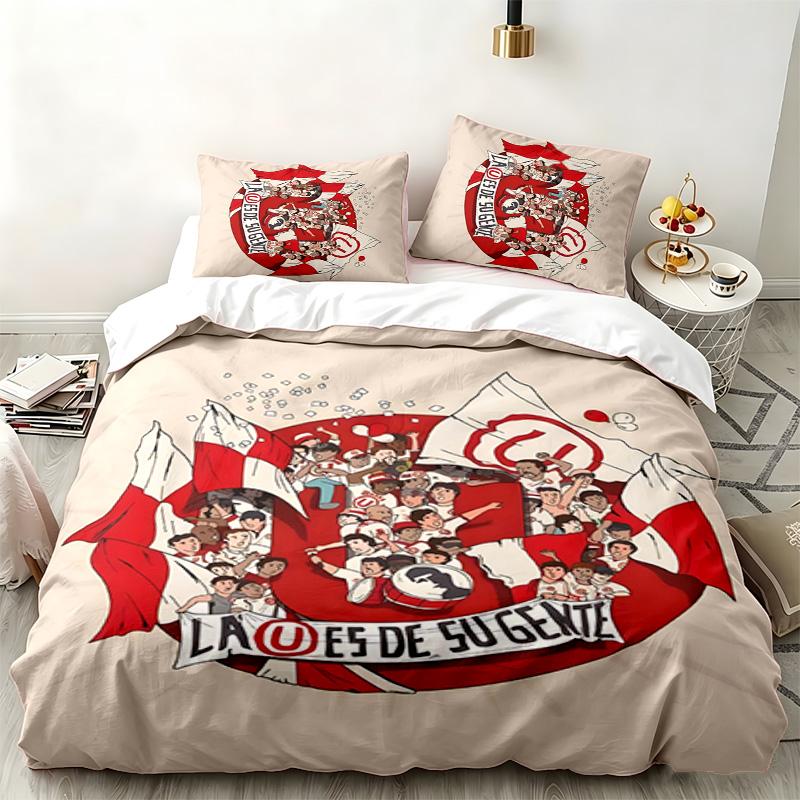 Club Universitario 3pc set Perfect for bedroom use Comfortable bedding set includes a duvet cover and two pillowcases Ideal birthday or Christmas gift