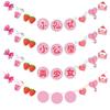 Girl'S Birthday Hundred Days First-Year Party Decoration Little Princess Pulling Flag Little Fairy Diy Blank Latte Flower Banner Customization