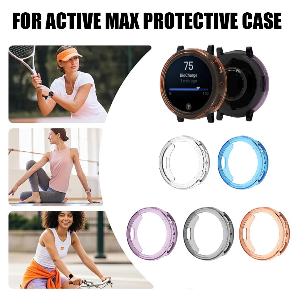 Protective Tpu Case For Garmin Active Max Smart Watch Shockproof Anti-Scratch Bumper Cover For Garmin Active Max
