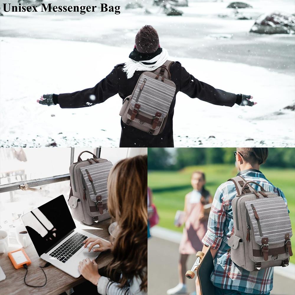 Retro crossbody taška, plátěná taška přes rameno pro muže a ženy, taška přes rameno, cestovní taška