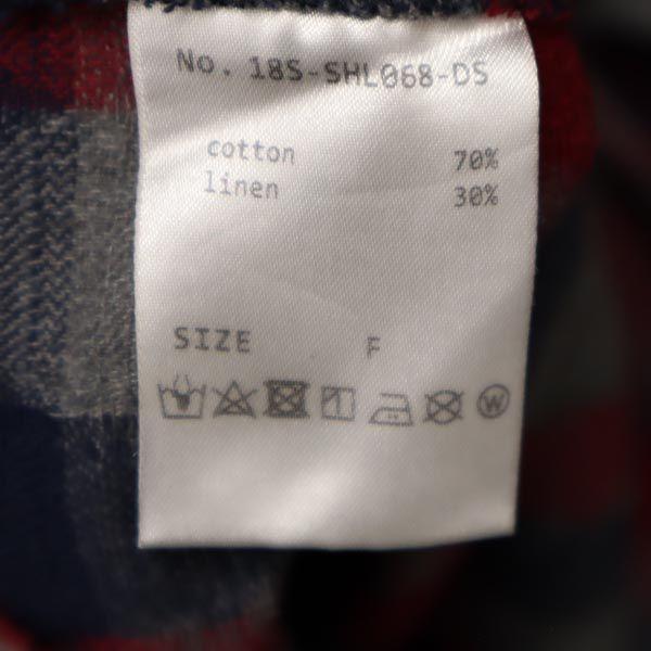 Danke Schon Linen Blend Cotton Check Pattern Long sleeve long shirt F Men's Used