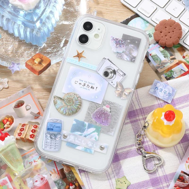 Japanese Food Mobile Phone Art Sticker Book Student Journal Sticker Album 30sheets/Book Adult DIY Decor Craft Diary Stationery