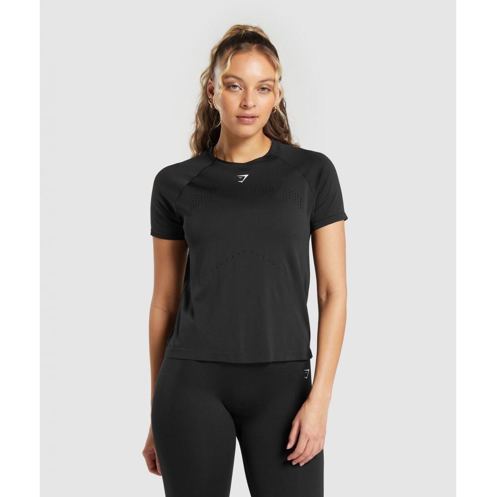 

Бесшовная футболка GYMSHARK Sweat, черная B7A2I BB2J XXL