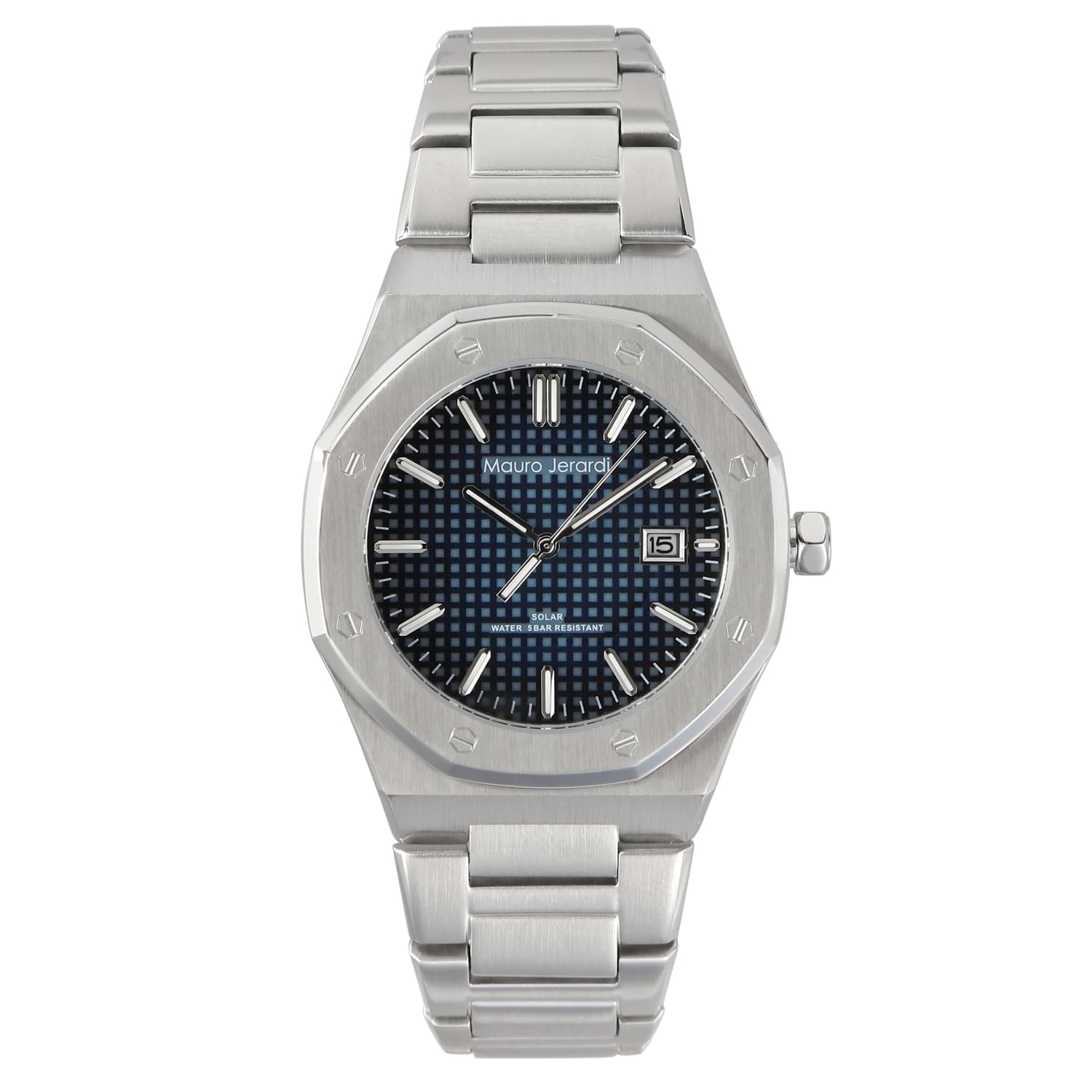 

Solar Watch 5 ATM Water Resistant Stainless Steel Bracelet [Mauro Geraldi] MJ073-2 Men s