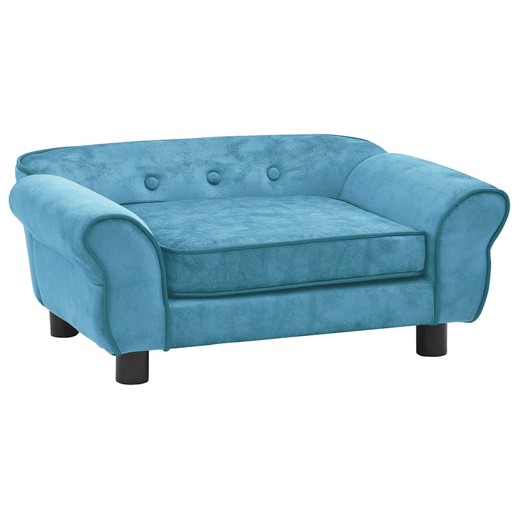Pet Sofa Turquoise 72 X 45 X 30 Cm Plush