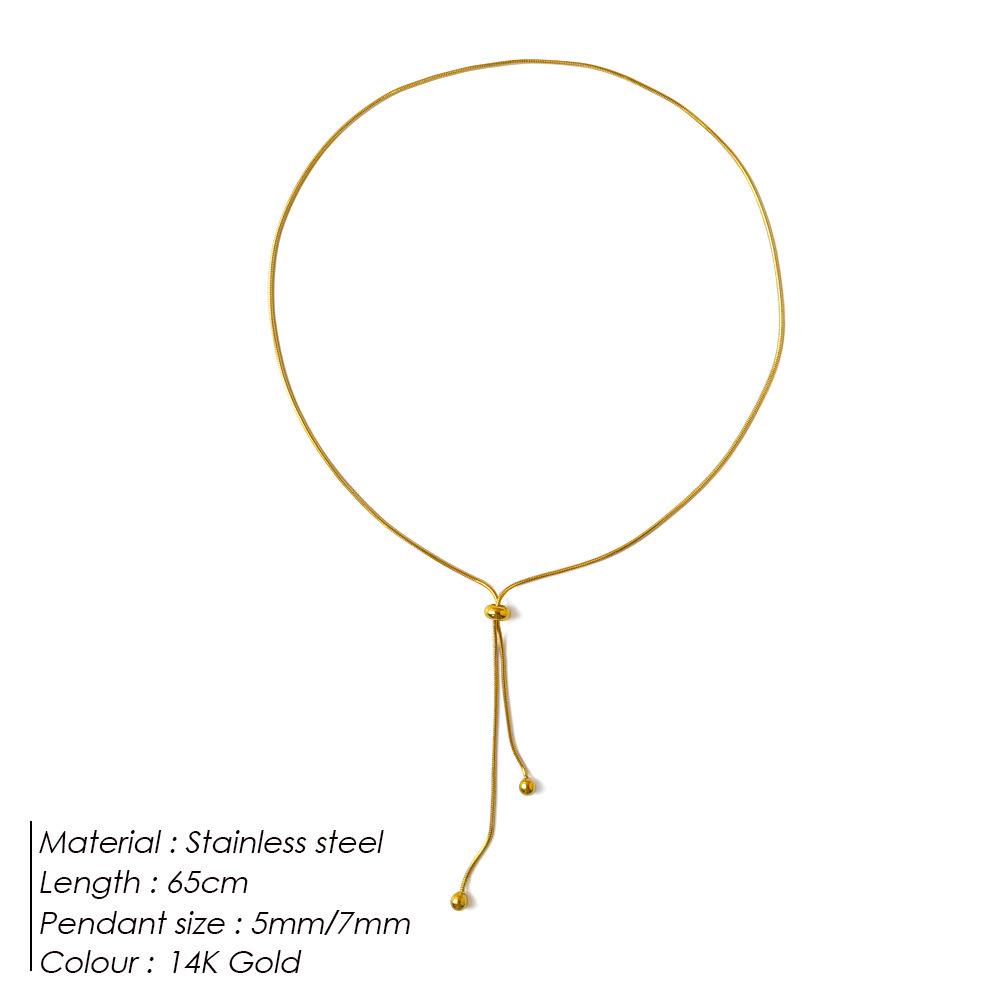 18k Gold-Plated Titanium Snake Clavicle Necklace: Stylish, Versatile Design