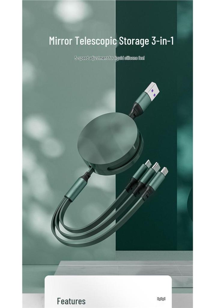Universal Three-in-One Multi-functional Charging Cable with Customizable LOGO