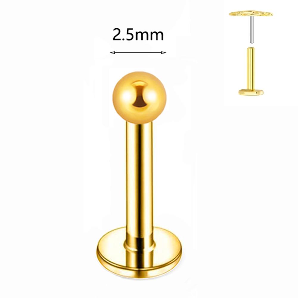 ASTM F136 G23 Titanium Labret Piercing Starfish Earring Stud Bee Leaf Push In CZ Threadless Cartilage 16/18/20G Body Jewelry