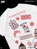 Oversized T-Shirt with Russian Culture Fly Agaric Print
