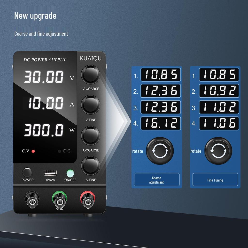 Precision Adjustable DC Power Supply SPS-C3010, 30V 10A, 24V Compatible