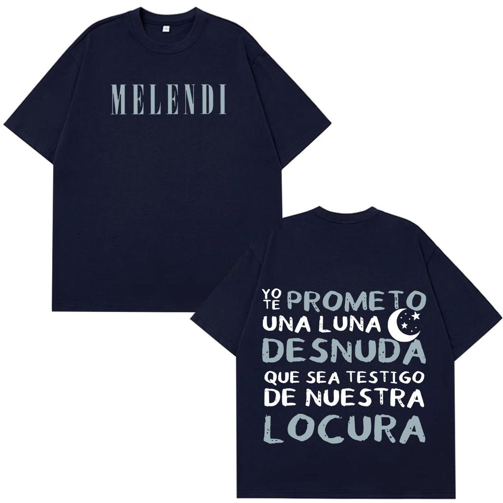 Rapper Melendi La Promesa Letters Print Tshirt Unisex Unisex Fashion Tshirts Short Sleeve Casual Cotton T Shirts Fan Gifts Tops