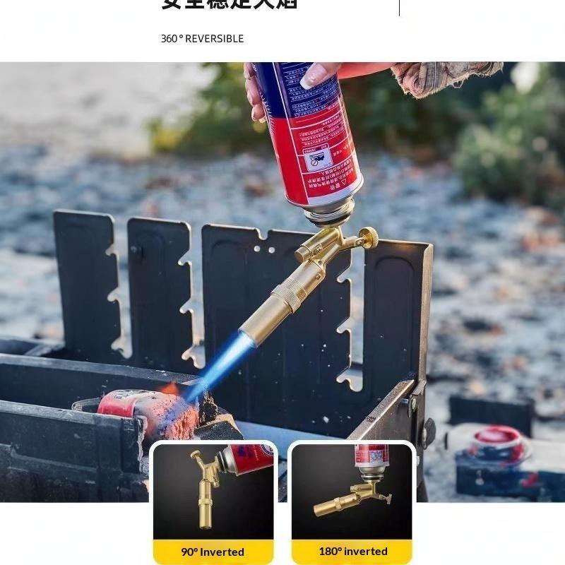 Easy to Refill Auto Ignition Gas Welding Torch Adjustable Flame Burner for Brazing Cooking Camping BBQ Home Maintenance