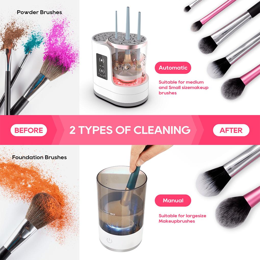 Electric Makeup Brush Cleaner Machine With Drying Function Cleaning Tool Automatic Brushes
