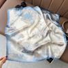 Silk scarf 71 * 71 imitation silk square scarf Korean atmosphere neck silk scarf flower pattern flower polka dot scarf