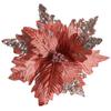 Velvet Cloth Christmas Fake Flower Glitter Xmas Tree Ornaments  Party Supplies