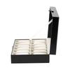 12 Weiche Kissen Uhrenbox Schmuck Auslage Aufbewahrungs Organizer Box Koffer Schwarz