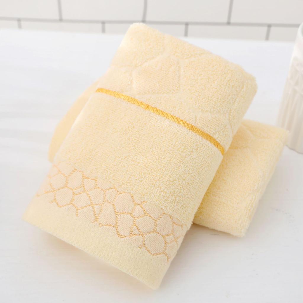 Solid Color Thickened Adult Face Wash Cotton Towel Super Soft Absorbent Cleansing