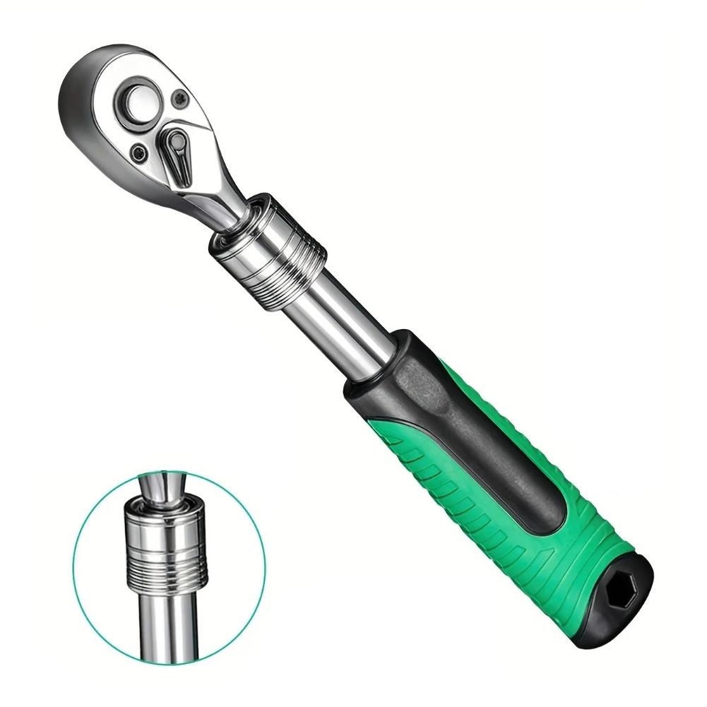 Drive Socket Ratchet Wrench with 14 Inch Extendable Handle 72 Tooth Ratchet and Quick Release for Precise Work in Tight Spaces