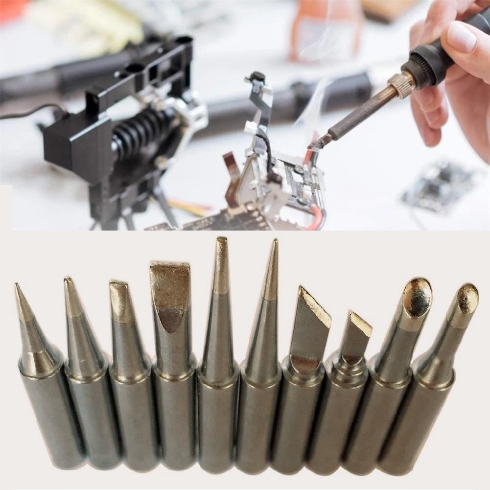 10pcs 900M Soldering Iron Tips Set Compatible with 936 937 907 and Various Other Models Except 3010 XTS for Electronics Repair