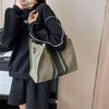 Proste płócienne paski dekoracyjne torebki wiaderkowe damskie górny uchwyt torba typu tote duża pojemność swobodne torby na ramię crossbody