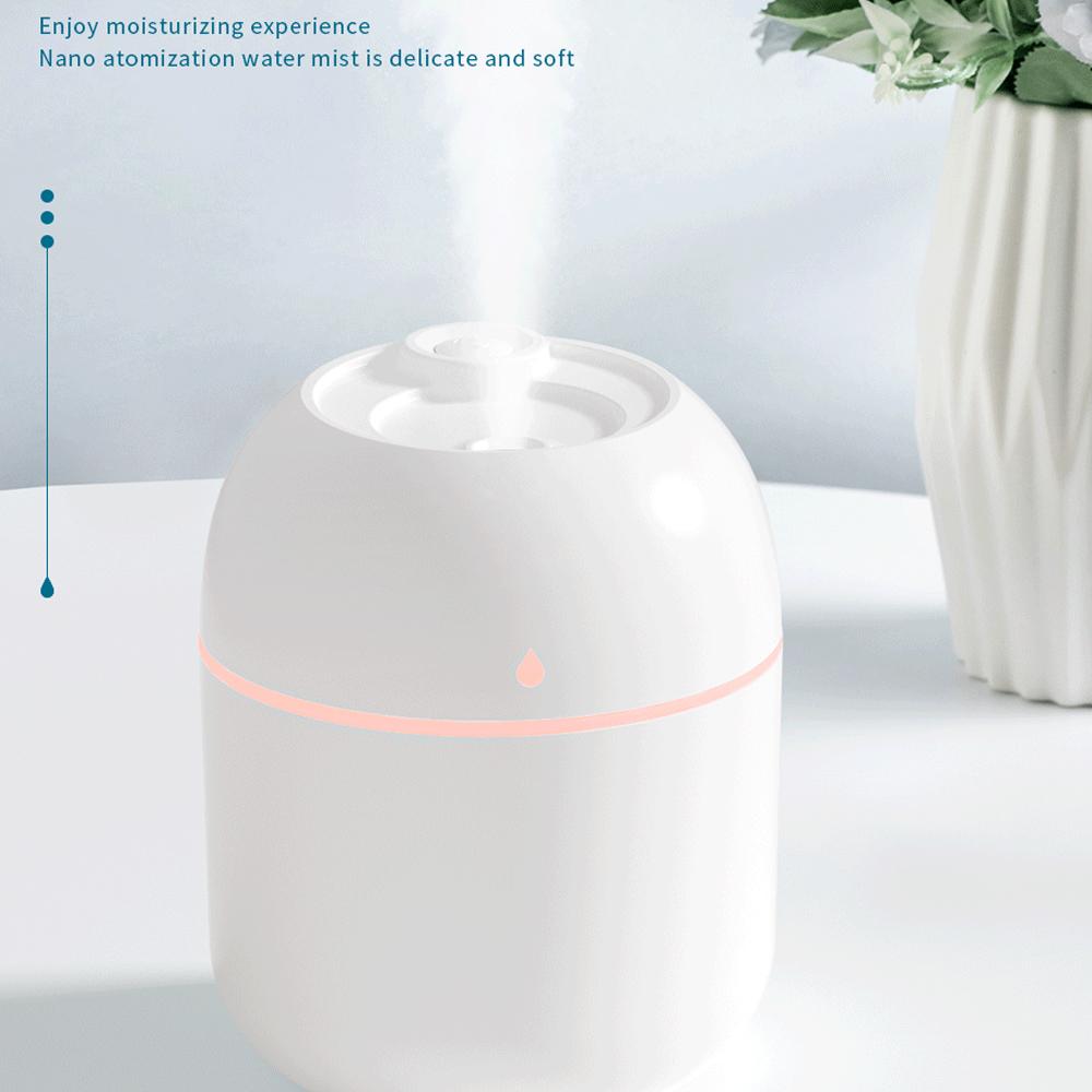Portable Usb Car Humidifier 220ml Mini Aroma Diffuser Led Silent Air Purifier Humificador For Bedroom Home Car Accessories