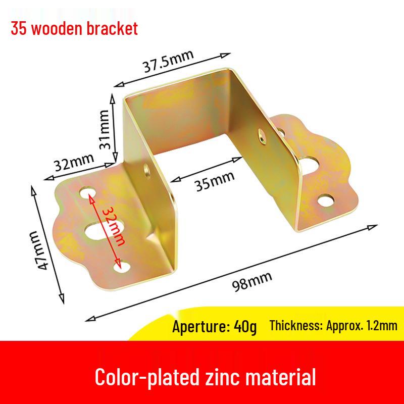 Reinforced 90° Right Angle Bracket for Cabinets, Beds, and Corner Support
