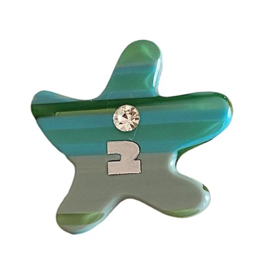 Girl Hairpin Acetic Acid Starfish Shape Hair Clip Stable Anti-Slip Design Side Bang Hair Pin Lightweight Hair Accessory
