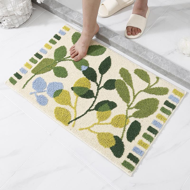 Eenvoudige Badkamer Absorberende Antislip Mat Huishoudelijke Entree Entree Vloermat Slaapkamer Vloermat Deurgang Woonkamer Tapijt 50x80cm