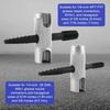 Grease Zerk Tool, 4 Way Zerk Grease Fittings Removal Tools Fit 1/4"-28 SAE, 1/8"-NPT, M10x1 M8x1 and Hex Size 3/8" 5/16" 7/16" for Install, Remove,