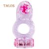 Vibrating Penis Rings Clit Dual Cock Ring Stretchy Delay Sex Toys for Men Adults Products