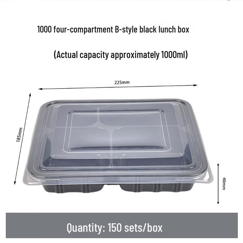 BOUSSAC Disposable Meal Prep Containers with Lids, 150 Count