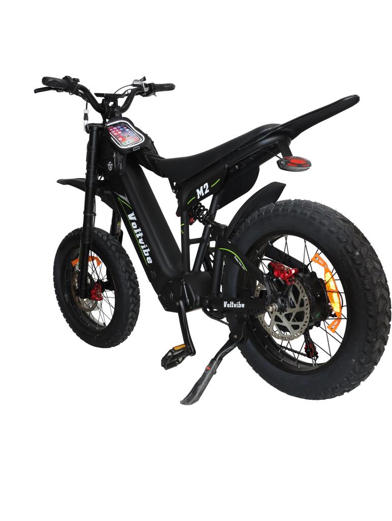 M2 Adult City Electric Bicycle 2000W Peak 5000W 60V 25Ah Battery Maximum Speed 75KM/H Full Suspension System Aluminum Alloy Frame