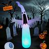 Large Halloween Inflatable Ghost Decoration Featuring LED Lights Perfect For Indoor Outdoor Yard Garden Lawn Horror Party Decor
