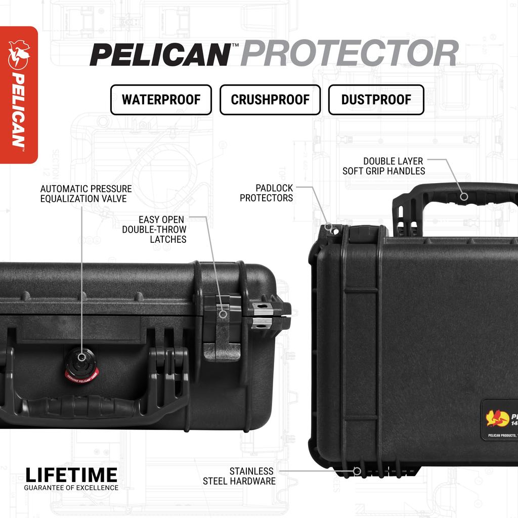 PELICAN Hard Case 1400 8.9L Black 1400-000-110