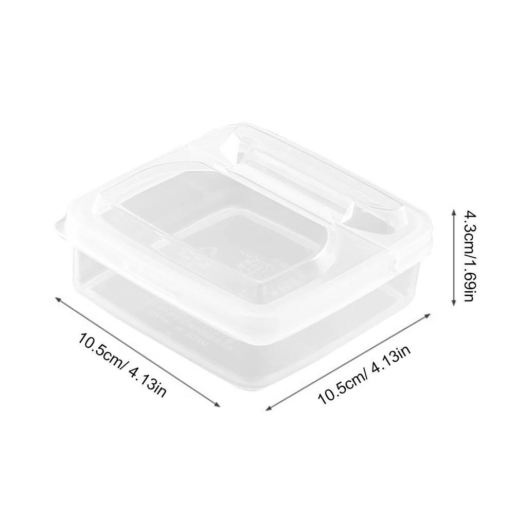 

2 Pcs Butter Cheese Storage Box Portable Refrigerator Fruit Vegetable Fresh-keeping Organizer Box Transparent Cheese Container