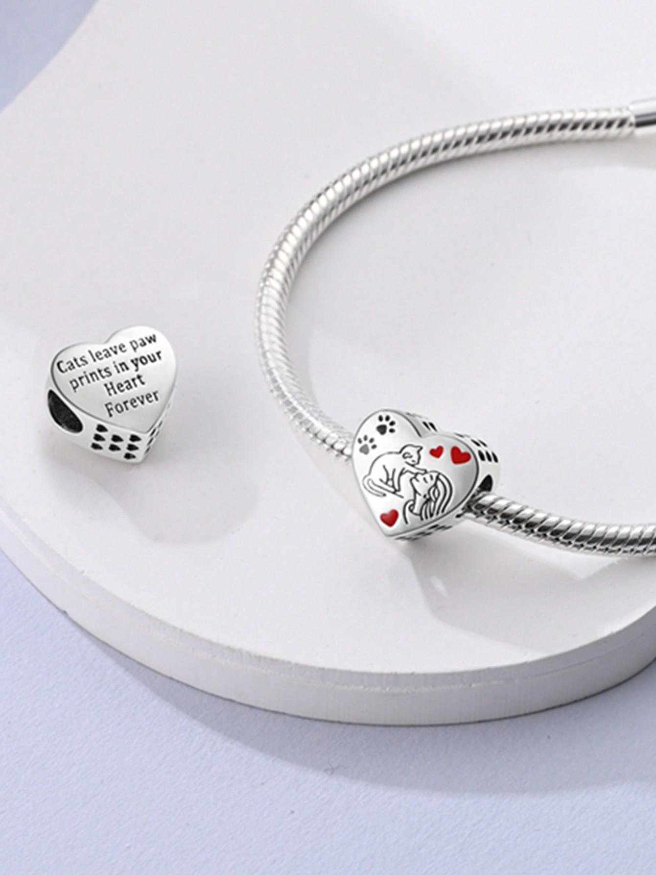 Шармы Plata Семья Любовь Бусины Шарм Медное покрытие Подходит для Шармов Медь Оригинальный Браслет Для Изготовления Украшений DIY Шарм