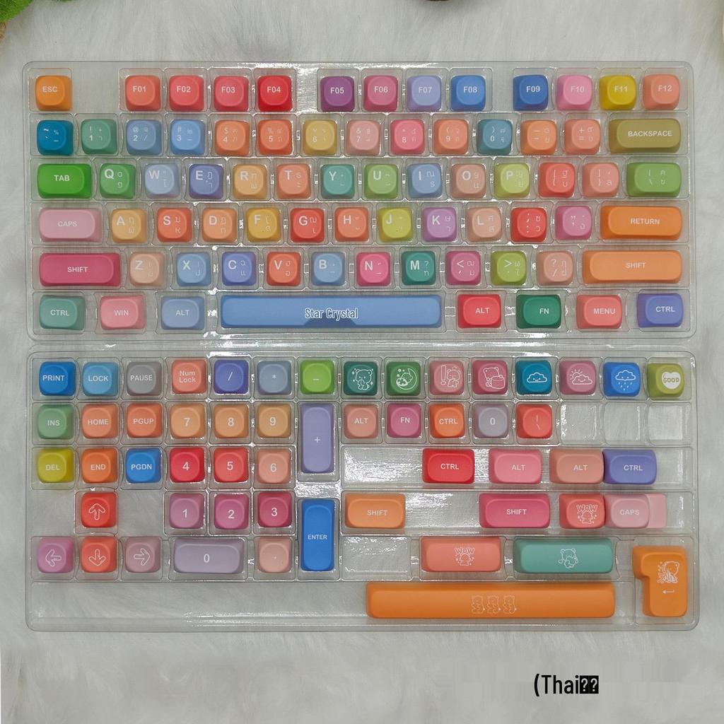 MOA Profile Gummy Bear PBT Double-Shot Dye-Sublimation Opaque Custom Keycap for Mechanical Keyboards
